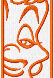 Cruella de vil bookmark embroidery design