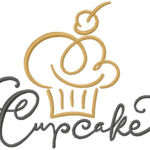 Cupcake decor embroidery design