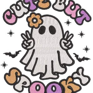 Cute but spooky embroidery design