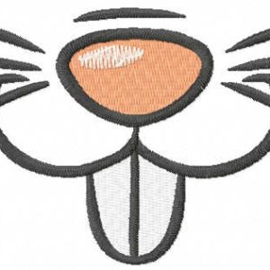 Cute bunny nose embroidery design