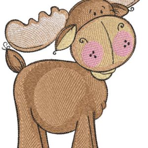 Cute deer baby embroidery design