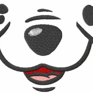 Cute dog smiling embroidery design