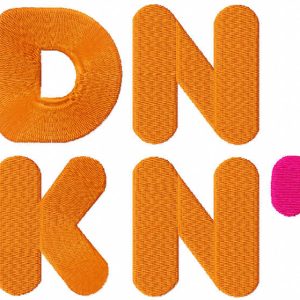 DNKN logo embroidery design