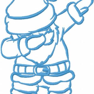 Dabbing Santa embroidery design