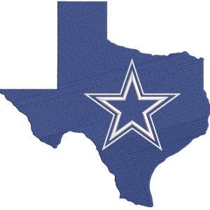Dallas Cowboys state background logo embroidery design embroidery design