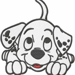 Dalmatian puppy embroidery design