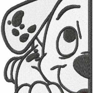 Dalmatian puppy half muzzle embroidery design