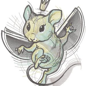 Dancing Mouse Queen embroidery design