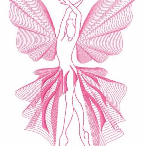 Dancing fairy embroidery design