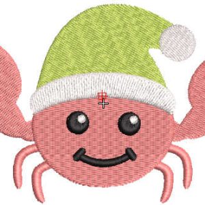Dancing santa claws embroidery design