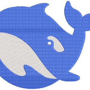 DeepSeek symbol logo  embroidery design