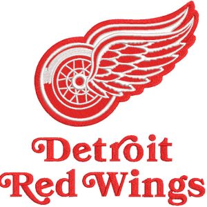 Detroit red wings big logo embroidery design