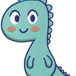 Dino sailor embroidery design
