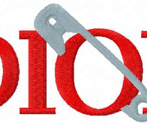 Dior sew logo embroidery design