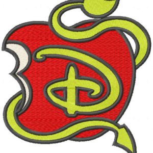 Disney Descendants Logo embroidery design