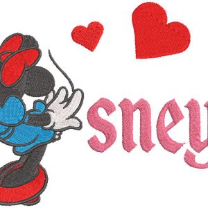 Disneyland Minnie embroidery design