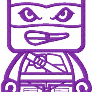 Don chibi one colored embroidery design