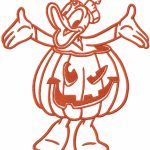 Donald Duck pumpkin costume embroidery design