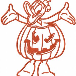 Donald Duck pumpkin costume embroidery design