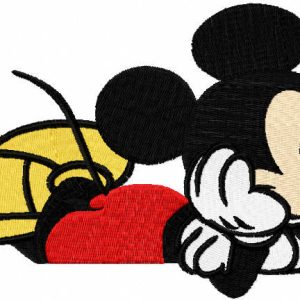 Dreaming mickey embroidery design