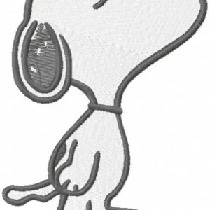 Dreaming snoopy embroidery design