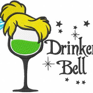 Drinker Bell embroidery design