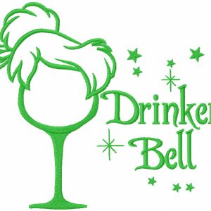 Drinkerbell embroidery design