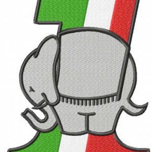 Ducati Elephant Cagiva logo  embroidery design