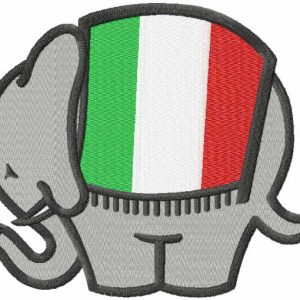 Ducati Elephant Logo embroidery design