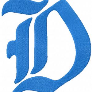 Duke D logo embroidery design