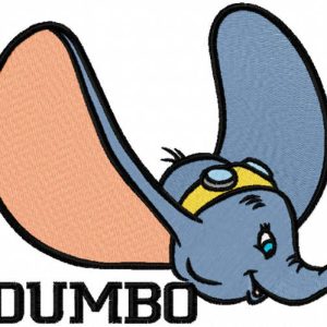 Dumbo big ears embroidery design