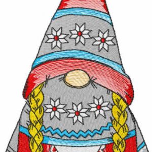 Dwarf girl embroidery design