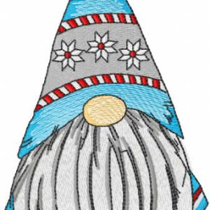 Dwarf knitted hat embroidery design