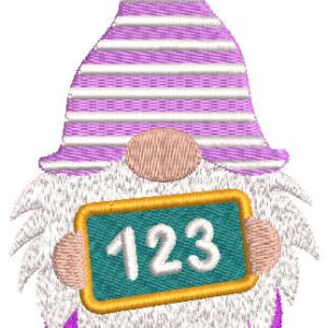 Dwarf learns to count embroidery design
