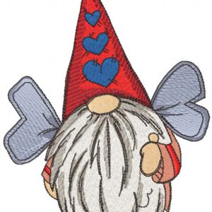Dwarf with wings embroidery design