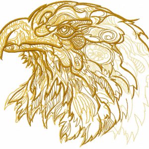 Eagle sketch embroidery design