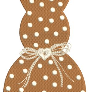 Easter Bunny Ears polka dot embroidery design