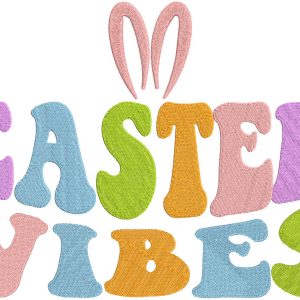 Easter ears vibes embroidery design