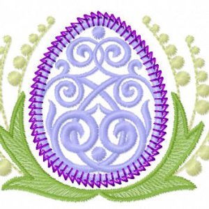 Easter egg spring decor embroidery design