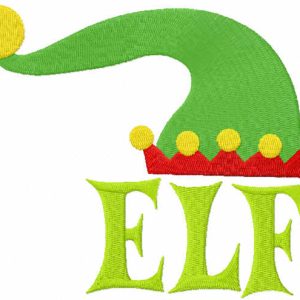 Elf and hat embroidery design