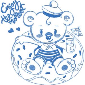 Enjoy the moment embroidery design