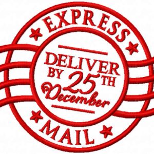 Express mail deliver by 25th december embroidery design