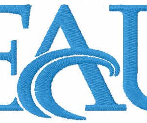 FAU logo embroidery design