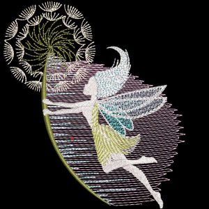Fairy Gone with the Wind embroidery design