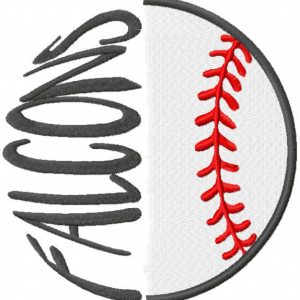 Falcons baseball logo embroidery design