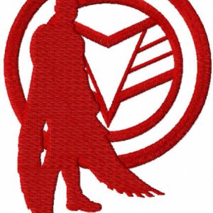 Falcon winter soldier one colored embroidery design