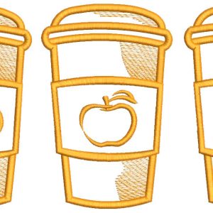 Fall Coffee embroidery design