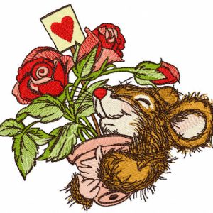 Favorite roses as a gift embroidery design