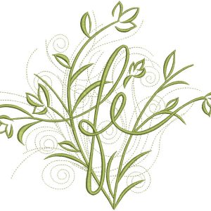 Fe inscription embroidery design