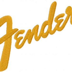 Fender logo embroidery design